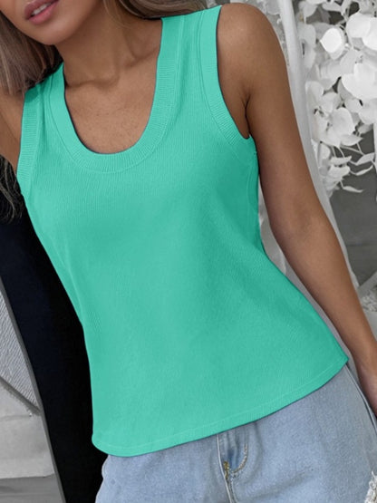 Solid Scoop Neck Tank