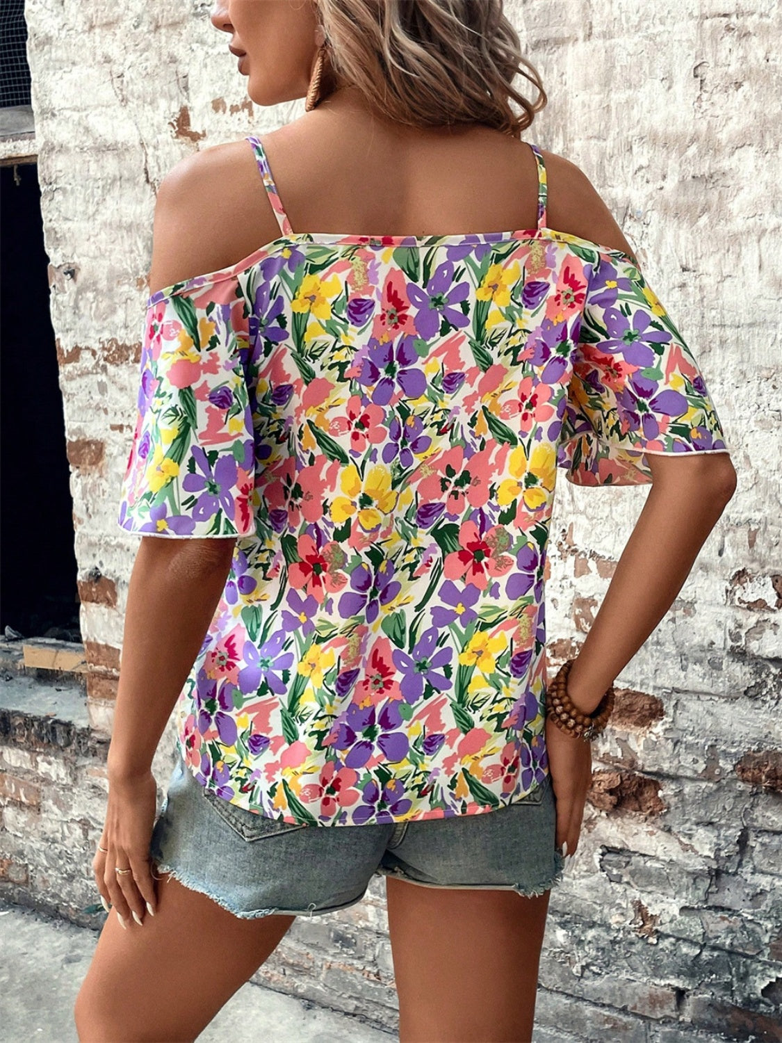 Floral Half Sleeve Blouse