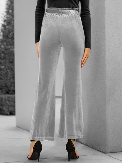 Full Size Tied High Waist Bootcut Pants