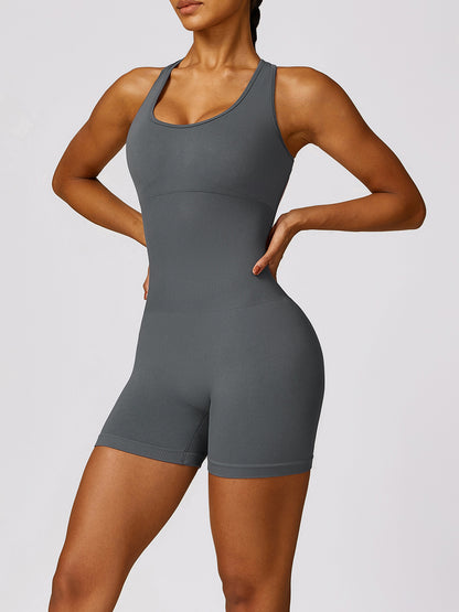 Racerback Cutout Active Romper