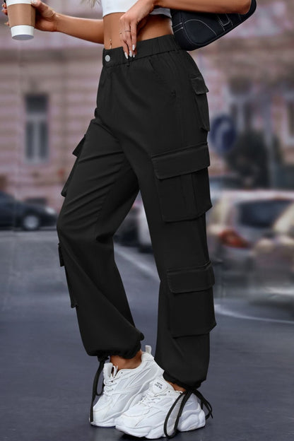 Elastic Waist Cargo Pants