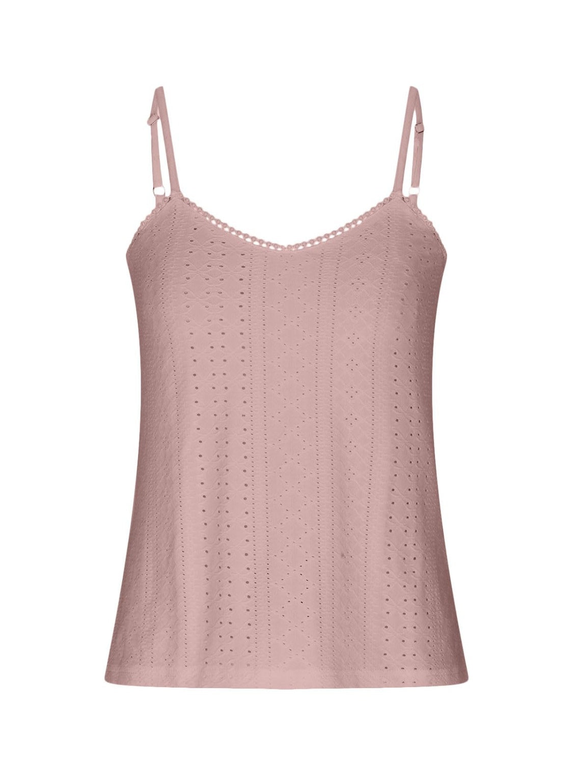 Eyelet Lace Detail V-Neck Cami