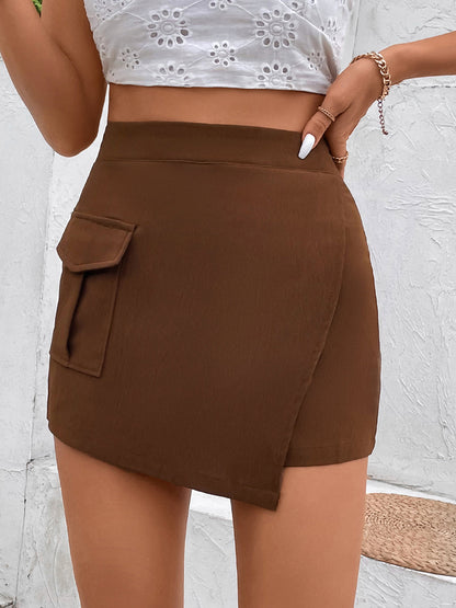 Pocketed High Waist Shorts