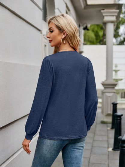 V-Neck Long Sleeve T-Shirt