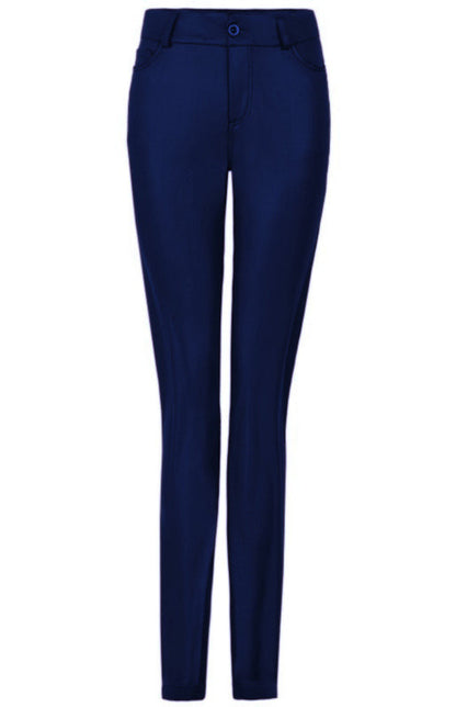 Sleek Women's PU Leather Fitted Trousers